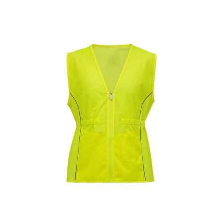 2W INTERNATIONAL Lime Fitted Safety Vest, X-Small RW503 XS